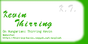 kevin thirring business card